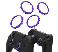 Redesigned Octagonal Gated Sticks Accent Rings for eXtremeRate Luna Shell for PS5 Controller, Replacement Accessory for eXtremeRate Ghost Shell for PS4 Controller - Not for Standard Faceplate - Purple