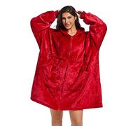 REDESS Blanket Hoodie Sweatshirt, Wearable Blanket Oversized Sherpa with sleeves and giant pocket, cozy hoodie for adults kids