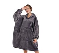 REDESS Blanket Hoodie Sweatshirt, Wearable Blanket Oversized Sherpa with sleeves and giant pocket, cozy hoodie for adults kids