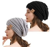 REDESS Slouchy Beanie Hat for Women Winter Warm Chunky Soft Oversized Cable Knit Cap