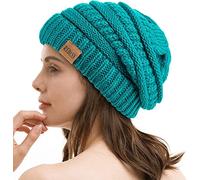 REDESS Slouchy Beanie Hat for Women Winter Warm Chunky Soft Oversized Cable Knit Cap Teal