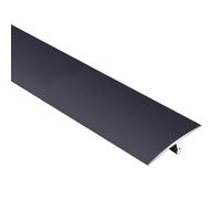 REDEXI Aluminum T-Molding Flat Divider Strip, Door Edging Trim Strip Black Gold Floor Transition Strip, T-Mold Threshold Strip, 15/20/33/40mm Wide(Black,L900 x W40mm)