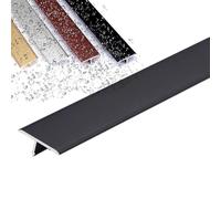 REDEXI Metal T-Mold Floor Transition Strip, Threshold Bar, Aluminum, 15/20/33/40mm Wide, Black, 35in/90cm Long