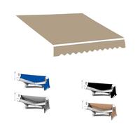 REDEXI Retractable Sun Shade Shelter Replacement Fabric, Waterproof Replacement Fabric Top Cover For Awnings, Patio Awning Replacement Canopy Cover(Khaki,6.6x5ft/200x150cm)