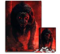 RedEyed Lion in Temple Adult Jigsaw Puzzles 1000 Pieces Paper Jigsaw Puzzles for Adults for Family Interactive Game 1000 PCS(38x26cm)