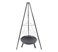 RedFire Garden Barbecue with Tripod and Fire Bowl 50 cm Black