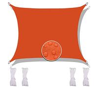 Redfire Sun Shade Sail Canopy Waterproof 2X2M, Environmental Protection Sunscreen Awning Oxford Cloth with Fastening Rope Sun Protection for Sandbox Orange