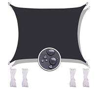 Redfire Sun Shade Sail Canopy Waterproof 2X4M, Environmental Protection Garden Sun Shade Poles Oxford Cloth with Fastening Rope Multifunction for Sandbox Black