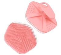 Redfly Silicone Body Scrubber 1PC, Gentle Exfoliating Shower Scrubber, Body Brush with Easy Lathering Bristles, Silicone Loofah for Deep Cleaning, Bath Brush for Women Men Sensitive Skin, Pink