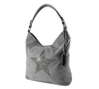 RedFox Sparking Rhinestone Embellished Star Canvas Shoulder Bag/Tote Shopper Large Size 35x30x14 cm