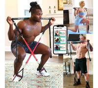 Redge Fit Complete Portable Full Body Home Gym Park Workout Set I Resistance Bands for Beginners to Elite Athletes I Collapsible Resistance Bar I Train Insane (Upgraded Version)