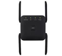 REDGO WiFi Booster Range Extender, 1200Mbps Dual Band WiFi of 5GHz & 2.4GHz WiFi Extender Booster, WPS Easy Setup WiFi Extender with RJ45 Ethernet Port & Support AP/Router/Repeater Mode Black