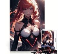 Redhaired Anime Girl 1000 Piece Jigsaws for Adults Puzzle Boost Recall Anxiety Relief Accurate Edge Xmas Surprise (38x26cm)