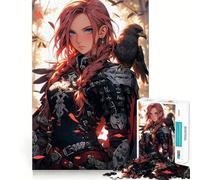 Redhead Crow War Archer Jigsaw Puzzles for Adults1000 Piece Mind Game Toy Anxiety Relief Neat Cut Art Collectible (38x52cm)