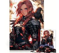 Redhead Crow War Archer Jigsaw Puzzles for Adults1000 Piece Mind Game Toy Anxiety Relief Neat Cut Art Collectible (38x52cm)