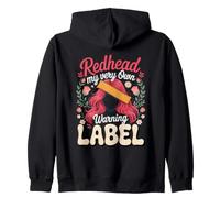 Redhead My Very Own Warning Label Redhead Ginger Pride Zip Hoodie