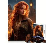 Redhead Victorian Steampun 1000 Pieces Jigsaw Puzzles for Adults Memory Gain Calm Mind Design Assembly Creative Gift (38x26cm)