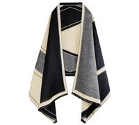 REDHOM Women's Scarf Shawls and Wraps for Evening Dresses, Soft Large Blanket Pashmina for Fall Winter with Gorgeous Color, Black and White, 73