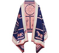 REDHOM Women's Scarf Shawls and Wraps for Evening Dresses, Soft Large Blanket Pashmina for Fall Winter with Gorgeous Color, H 4 Dark Blue