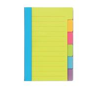 Redi-Tag Divider Sticky Notes, Tabbed Self-Stick Lined Note Pad, 60 Ruled Notes, 4 x 6 Inches, Assorted Neon Colors (29500)