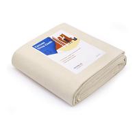 REDIBLUE Canvas Drop Cloth for Painting - Washable, Durable, Highly Absorbent Seamless Cotton Fabric, Multipurpose Protection for Floor, Carpet, Furniture, Indoor, Outdoor Use, 8oz, 9x12ft