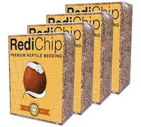 RediChip Reptile Bedding Loose Medium Coconut Chip Substrate 36 Quart Coco Husk Mulch for Snake and Gecko Habitat, Ball Python Terrarium, Lizard and Turtle Tanks, Tortoise Enclosure (4 Pk)
