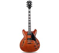 Redid Semi-Hollow Body Electric Guitar RD-100 F-Hole Jazz Guitar Maple Neck Humbucker Pickups (Coffee)