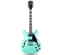 Redid Semi-Hollow Body Electric Guitar RD-100 F-Hole Jazz Guitar Maple Neck Humbucker Pickups (Green)