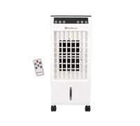 Rediffusion 4-in-1 Digital Fan, Air Cooler, Humidifier & Purifier - 6 L Tank, Portable Fan with Touchscreen & Remote, 3 Wind Modes, 3 Speeds, 1-12 H Timer, 50° Oscillation, White & Black - REDAC01WT