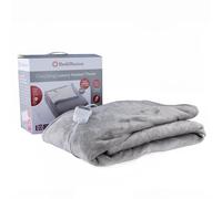 Rediffusion CosySnug Luxury Heated Throw, 160x120cm, Soft Flannel and Plush Teddy Fleece, 2.4M Cable Length, Energy-Efficient, 120W, Machine Washable - RED160120TG, Grey