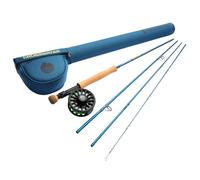 Redington Crosswater Fly Fishing Outfit - 4-Piece 9’ 8WT Fly Rod with Crosswater Reel, Rio Mainstream WF5F Fly Line & Zippered Travel Case - Complete Starter Kit