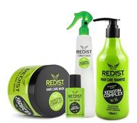 Redist Keratin Complex Hair Care Shampoo 500ml & Hair Mask 500ml & Hair Conditioner 400ml & Love Garden Hair Parfume 50ml | Repairs, Strengthens and Shines | Floral Fragrance | Premium Hair Care Set