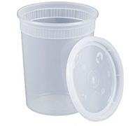 Reditainer Plastic Food Storage Containers with Lids (10, 24 Ounce)