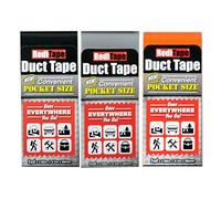 RediTape 10932 Duct Tape, 3 Pack, Black, Silver and Orange