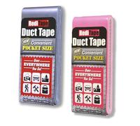 RediTape Travel Size Pocket Duct Tape Colors 2-Pack | for Repairs, Camping, Emergency, EDC, DIY, Crafts | 1.88 inch x 5 Yards per Flat Pack (Pink & Yellow)