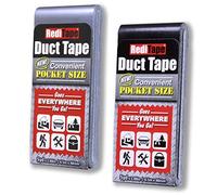 RediTape Travel Size Pocket Duct Tape Colors 2-Pack | for Repairs, Camping, Emergency, EDC, DIY, Crafts | 1.88 inch x 5 Yards per Flat Pack (Silver & Black)
