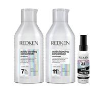 Redken PACK Acidic Bonding Concentrate Shampoo 300ml, Conditioner 300ml and One United 30ml