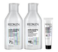 Redken PACK Acidic Bonding Concentrate Shampoo 300ml, Acidic Bonding Concentrate Conditioner 300ml, Redken GIFT WITH PURCHASE Acidic Bonding Concentrate Leave In Treatment 30ml