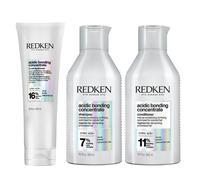 Redken Acidic Bonding Concentrate Shampoo, Conditioner and 5-Minute Liquid Hair Mask Bundle