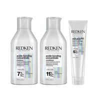 Redken Acidic Bonding Concentrate Shampoo, Conditioner & Leave-in Treatment Set in Clear