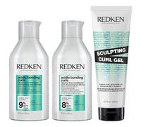 Redken Acidic Bonding Curls Shampoo 300ml, Conditioner 300ml & Sculpting Curl Gel 250ml Pack - 300 ml