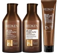 Redken All Soft Mega Curl Shampoo 300ml, Conditioner 300ml and Leave-In 150ml, Intense Hydrating and Nourishing Trio for Curly and Coily Hair