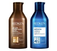 Redken All Soft Mega Curl Shampoo 300ml & Extreme Conditioner 300ml Duo