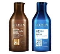 Redken All Soft Mega Curl Shampoo 300ml & Extreme Conditioner 300ml Du
