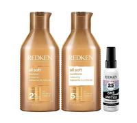Redken PACK All Soft Shampoo 300ml, All Soft Conditioner 300ml and One United 30ml