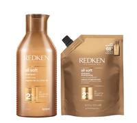Redken All Soft Shampoo 500ml & Refill Pouch 500ml Duo