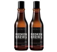 Redken Brews 3-in-1 Shampoo, Conditioner & Body Wash 300ml Double