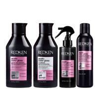 Redken - Bundles Set: Acidic Color Gloss Shampoo 300ml, Conditioner 300ml, Gloss Treatment 237ml & Heat Treatment 190ml for Women, sulphate-free