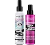 Redken DUO Leave In Conditioner One United Multi-Benefit Treatment 150ml & Quick Blowout 125ml