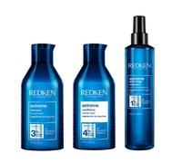 Redken Extreme Shampoo 300ml, Conditioner 300ml & Anti-Snap 250ml Pack in Clear Redken Clear